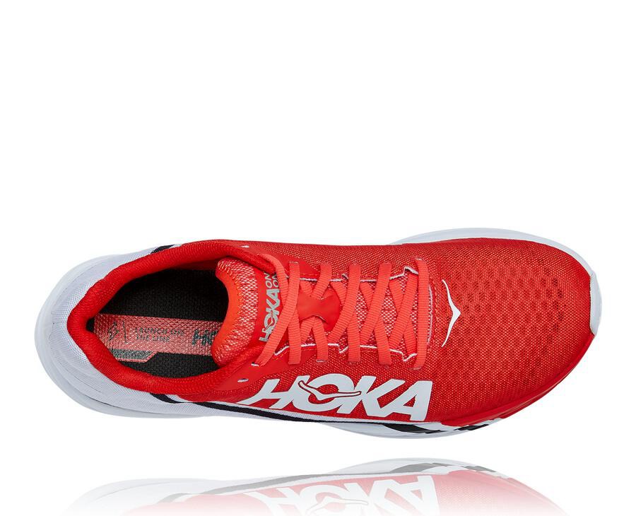 Hoka One One Running Shoes Mens Red/White - Rocket X - 81294FLRZ